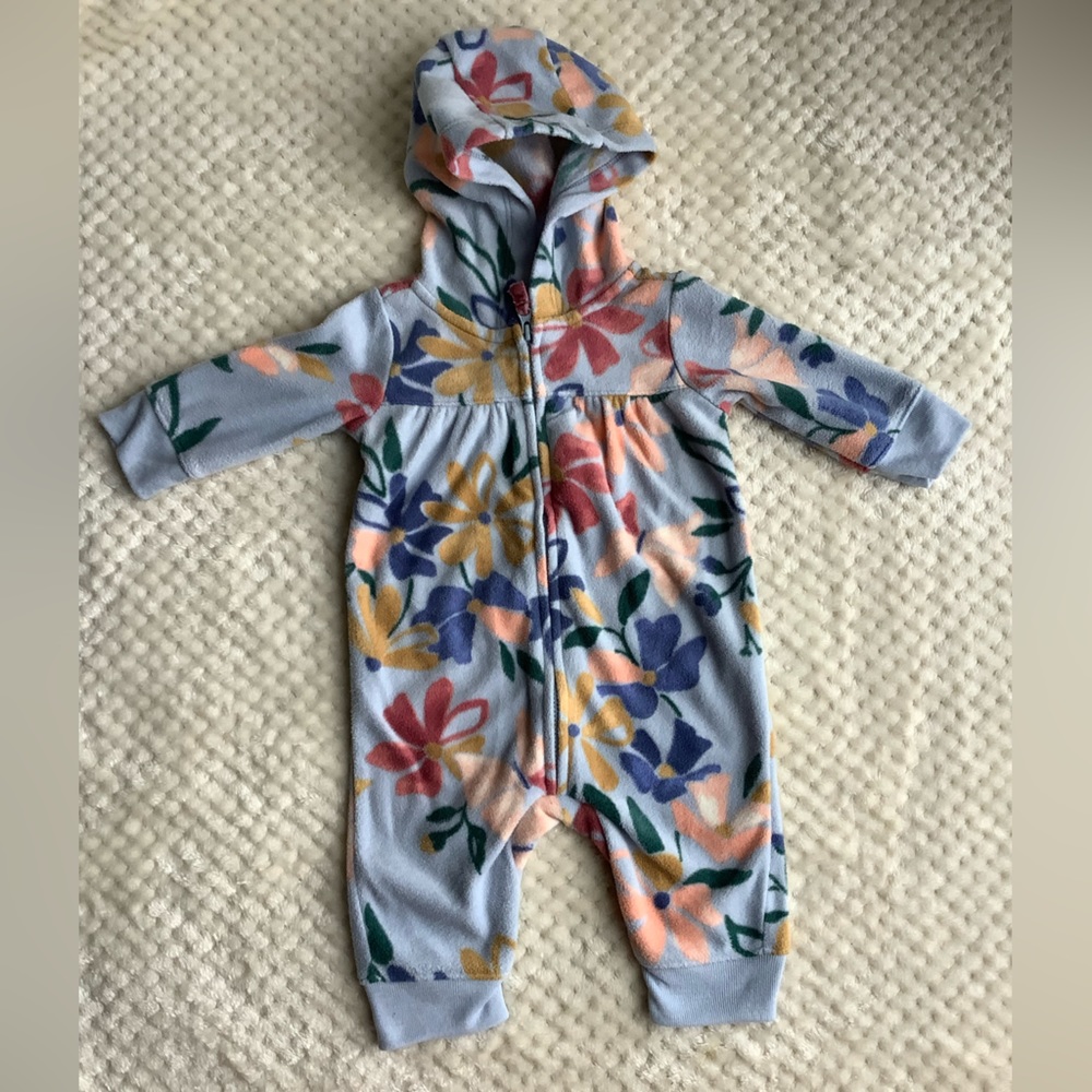 Carters Floral Cozy One Piece Outfit 3 Month 3M